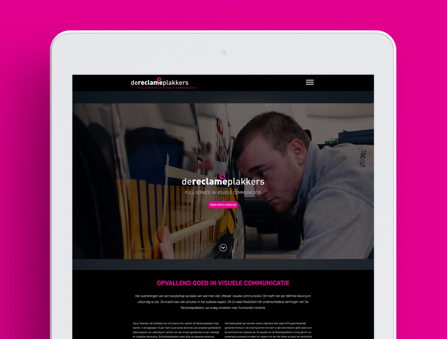 Website design Studio Campo de reclameplakkers Woerden